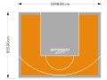 88M2/835X1048CM POMARAŃCZOWO-SZARE BOISKO DO KOSZYKÓWKI SPEEDSPORT HEXA POWER PRO