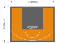 88M2/835X1048CM POMARAŃCZOWO-GRAFITOWE BOISKO DO KOSZYKÓWKI SPEEDSPORT HEXA POWER PRO