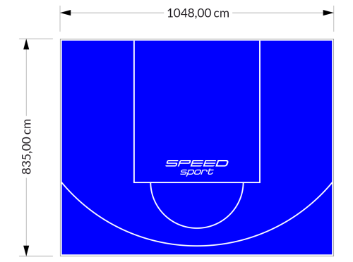 88M2/835X1048CM NIEBIESKIE BOISKO DO KOSZYKÓWKI SPEEDSPORT HEXA POWER PRO