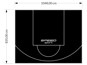 88M2/835X1048CM CZARNE BOISKO DO KOSZYKÓWKI SPEEDSPORT HEXA POWER PRO