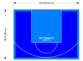 90M2/835X1078CM NIEBIESKO-BŁĘKITNE BOISKO DO KOSZYKÓWKI SPEEDSPORT HEXA POWER PRO