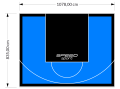 90M2/835X1078CM BŁĘKITNO-CZARNE BOISKO DO KOSZYKÓWKI SPEEDSPORT HEXA POWER PRO