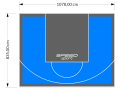 90M2/835X1078CM BŁĘKITNO-GRAFITOWE BOISKO DO KOSZYKÓWKI SPEEDSPORT HEXA POWER PRO