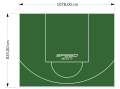 90M2/835X1078CM ZIELONE BOISKO DO KOSZYKÓWKI SPEEDSPORT HEXA POWER PRO