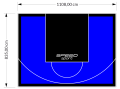93M2/835X1108CM NIEBIESKO-CZARNE BOISKO DO KOSZYKÓWKI SPEEDSPORT HEXA POWER PRO