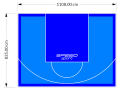 93M2/835X1108CM BŁĘKITNO-NIEBIESKIE BOISKO DO KOSZYKÓWKI SPEEDSPORT HEXA POWER PRO