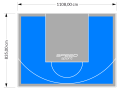 93M2/835X1108CM BŁĘKITNO-SZARE BOISKO DO KOSZYKÓWKI SPEEDSPORT HEXA POWER PRO