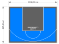 93M2/835X1108CM BŁĘKITNO-GRAFITOWE BOISKO DO KOSZYKÓWKI SPEEDSPORT HEXA POWER PRO