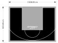 93M2/835X1108CM CZARNO-SZARE BOISKO DO KOSZYKÓWKI SPEEDSPORT HEXA POWER PRO