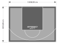 93M2/835X1108CM SZARO-GRAFITOWE BOISKO DO KOSZYKÓWKI SPEEDSPORT HEXA POWER PRO