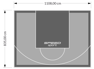 93M2/835X1108CM SZARO-GRAFITOWE BOISKO DO KOSZYKÓWKI SPEEDSPORT HEXA POWER PRO