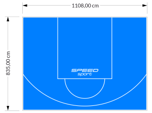 93M2/835X1108CM BŁĘKITNE BOISKO DO KOSZYKÓWKI SPEEDSPORT HEXA POWER PRO