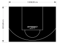 93M2/835X1108CM CZARNE BOISKO DO KOSZYKÓWKI SPEEDSPORT HEXA POWER PRO