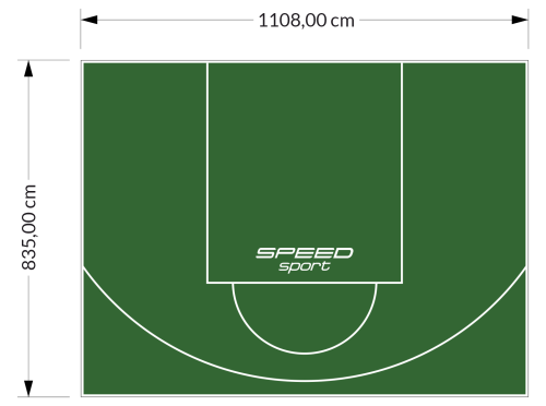 93M2/835X1108CM ZIELONE BOISKO DO KOSZYKÓWKI SPEEDSPORT HEXA POWER PRO