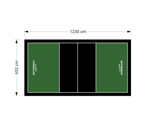 80M2/1230X652CM ZIELONO-CZARNE BOISKO DO SIATKÓWKI SPEEDSPORT HEXA POWER PRO