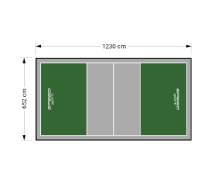 80M2/1230X652CM ZIELONO-SZARE BOISKO DO SIATKÓWKI SPEEDSPORT HEXA POWER PRO