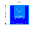 75M2/865X865CM NIEBIESKO-BŁĘKITNE BOISKO DO KOSZYKÓWKI SPEEDSPORT HEXA POWER PRO