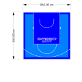 75M2/865X865CM BŁĘKITNO-NIEBIESKIE BOISKO DO KOSZYKÓWKI SPEEDSPORT HEXA POWER PRO