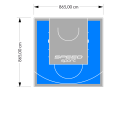 75M2/865X865CM BŁĘKITNO-SZARE BOISKO DO KOSZYKÓWKI SPEEDSPORT HEXA POWER PRO