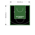 75M2/865X865CM CZARNO-ZIELONE BOISKO DO KOSZYKÓWKI SPEEDSPORT HEXA POWER PRO