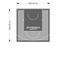 75M2/865X865CM SZARO-GRAFITOWE BOISKO DO KOSZYKÓWKI SPEEDSPORT HEXA POWER PRO
