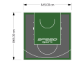 75M2/865X865CM GRAFITOWO-ZIELONE BOISKO DO KOSZYKÓWKI SPEEDSPORT HEXA POWER PRO