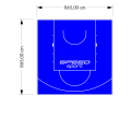 75M2/865X865CM NIEBIESKIE BOISKO DO KOSZYKÓWKI SPEEDSPORT HEXA POWER PRO