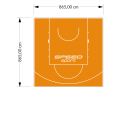 75M2/865X865CM POMARAŃCZOWE BOISKO DO KOSZYKÓWKI SPEEDSPORT HEXA POWER PRO