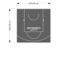 75M2/865X865CM GRAFITOWE BOISKO DO KOSZYKÓWKI SPEEDSPORT HEXA POWER PRO