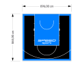 78M2/865X896CM CZARNO-BŁĘKITNE BOISKO DO KOSZYKÓWKI SPEEDSPORT HEXA POWER PRO