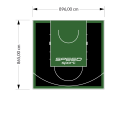 78M2/865X896CM CZARNO-ZIELONE BOISKO DO KOSZYKÓWKI SPEEDSPORT HEXA POWER PRO