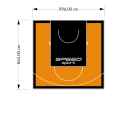 78M2/865X896CM POMARAŃCZOWO-CZARNE BOISKO DO KOSZYKÓWKI SPEEDSPORT HEXA POWER PRO
