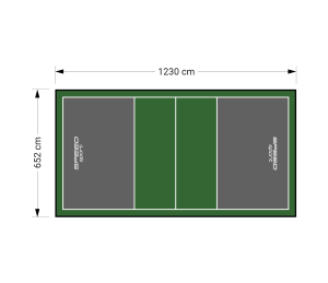 80M2/1230X652CM GRAFITOWO-ZIELONE BOISKO DO SIATKÓWKI SPEEDSPORT HEXA POWER PRO