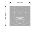 78M2/865X896CM SZARE BOISKO DO KOSZYKÓWKI SPEEDSPORT HEXA POWER PRO