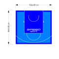 80M2/865X926CM BŁĘKITNO-NIEBIESKIE BOISKO DO KOSZYKÓWKI SPEEDSPORT HEXA POWER PRO