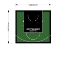 80M2/865X926CM ZIELONO-CZARNE BOISKO DO KOSZYKÓWKI SPEEDSPORT HEXA POWER PRO