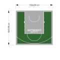 80M2/865X926CM ZIELONO-SZARE BOISKO DO KOSZYKÓWKI SPEEDSPORT HEXA POWER PRO