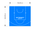80M2/865X926CM BŁĘKITNE BOISKO DO KOSZYKÓWKI SPEEDSPORT HEXA POWER PRO