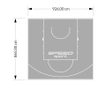 80M2/865X926CM SZARE BOISKO DO KOSZYKÓWKI SPEEDSPORT HEXA POWER PRO