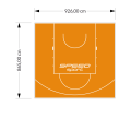 80M2/865X926CM POMARAŃCZOWE BOISKO DO KOSZYKÓWKI SPEEDSPORT HEXA POWER PRO