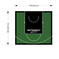 83M2/865X956CM ZIELONO-CZARNE BOISKO DO KOSZYKÓWKI SPEEDSPORT HEXA POWER PRO