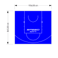 83M2/865X956CM NIEBIESKIE BOISKO DO KOSZYKÓWKI SPEEDSPORT HEXA POWER PRO