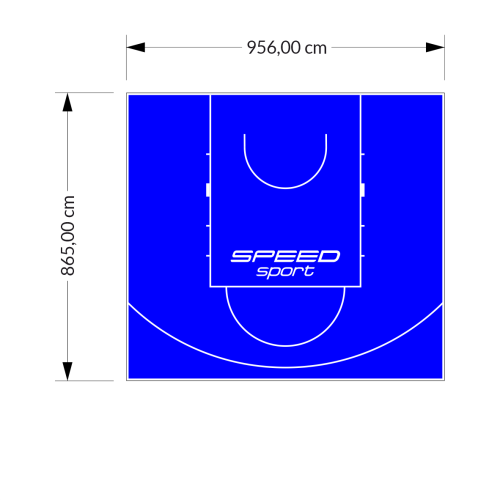 83M2/865X956CM NIEBIESKIE BOISKO DO KOSZYKÓWKI SPEEDSPORT HEXA POWER PRO