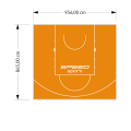 83M2/865X956CM POMARAŃCZOWE BOISKO DO KOSZYKÓWKI SPEEDSPORT HEXA POWER PRO
