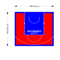 85M2/865X987CM CZERWONO-NIEBIESKIE BOISKO DO KOSZYKÓWKI SPEEDSPORT HEXA POWER PRO