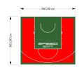 85M2/865X987CM CZERWONO-ZIELONE BOISKO DO KOSZYKÓWKI SPEEDSPORT HEXA POWER PRO