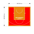 85M2/865X987CM CZERWONO-POMARAŃCZOWE BOISKO DO KOSZYKÓWKI SPEEDSPORT HEXA POWER PRO
