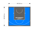 85M2/865X987CM BŁĘKITNO-GRAFITOWE BOISKO DO KOSZYKÓWKI SPEEDSPORT HEXA POWER PRO