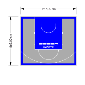 85M2/865X987CM SZARO-NIEBIESKIE BOISKO DO KOSZYKÓWKI SPEEDSPORT HEXA POWER PRO