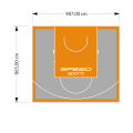 85M2/865X987CM SZARO-POMARAŃCZOWE BOISKO DO KOSZYKÓWKI SPEEDSPORT HEXA POWER PRO